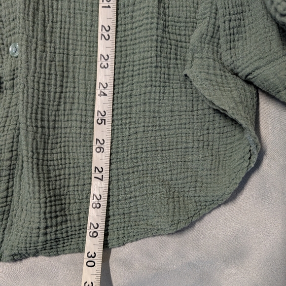 Shade & Shore Textured Sage Green Shirt - Picture 7 of 7
